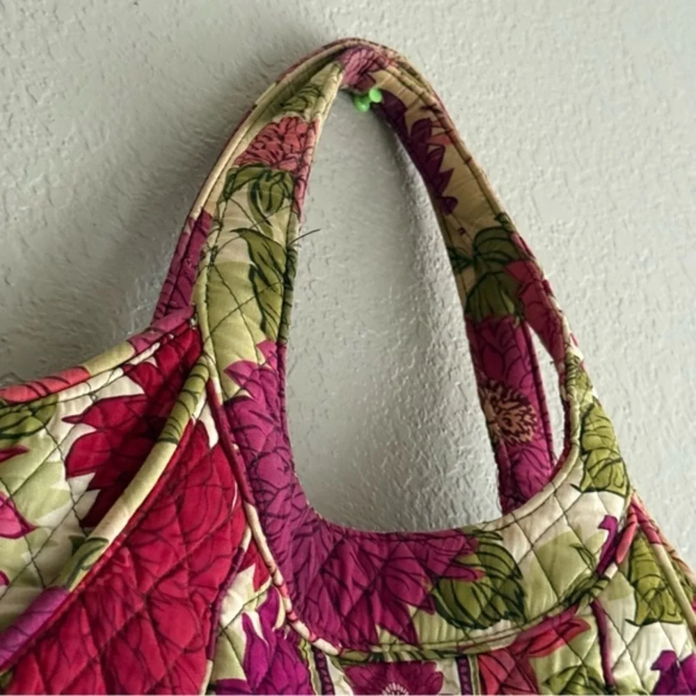 Vera Bradley Quilted Floral Shoulder Bag Pink Green Cottagecore Vintage Y2K - Picture 6 of 13